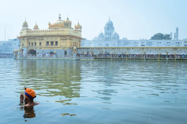 Unidentifiable Punjabi Sikh pilgrim devotee \