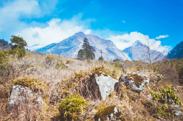 美丽的Annapurna山脉喜马拉雅山脉 — 图库照片