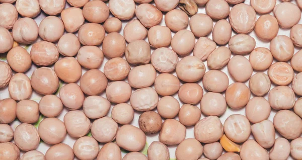 Close up pile of Peas flour beans texture, background pattern. Natural grains and cereals. Agricultural product design element. Seamless colorful canvas. Studio shot. Copy space room for text.Top view — Stock Photo, Image