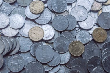 Farklı değerlerde Hint para birimi. Arkaplan olarak kullanılabilir.