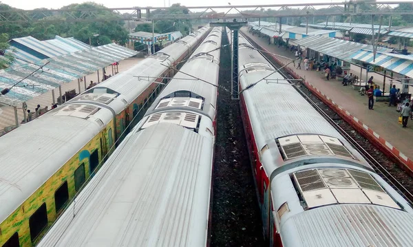 Lhb Osobní Vozy Indian Railways Přestavěné Karanténní Izolační Oddělení Pro — Stock fotografie