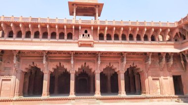 Orchha Fort agra Fort Jahangir Mahal pembe kumtaşı tahkimat sarayı imparator Mahal-e-Jahangir bir kale ve garnizon ve unesko miras alanı ve antik kalıntılar Agra Hindistan Mayıs 2019