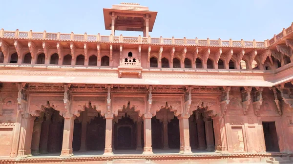 Orchha Fort Agra Fort Jahangir Mahal Eine Rosa Sandsteinbefestigung Palast — Stockfoto