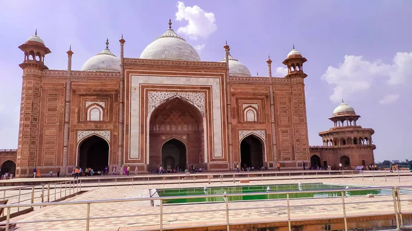 Grande Arenito Imperial Estilo Persa Cúpula Mausoléu Humayun Túmulo Jardim — Fotografia de Stock