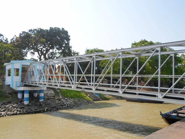 Vista Budge Budge Ferry Ghat Bridge Ferry Service Kolkata City — Foto de Stock