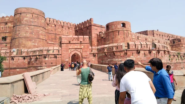 Historisch Agra Fort Belangrijkste Residentie Van Keizers Van Mughal Dynastie — Stockfoto