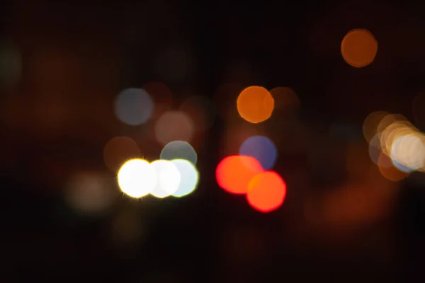 Desfocado Fundo Noite Rua Cidade Estrada Com Efeito Bokeh Papel — Fotografia de Stock