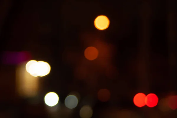 Θολή Φόντο Νύχτα Δρόμο Δρόμο Πόλης Bokeh Αποτέλεσμα Αφηρημένη Ταπετσαρία — Φωτογραφία Αρχείου