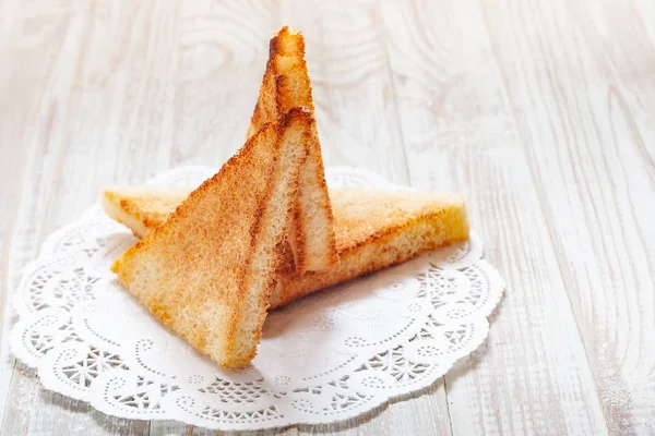 Toastbrotscheiben Auf Hellem Hintergrund — Stockfoto