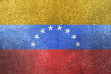 Venezuela bayrak beton duvar.