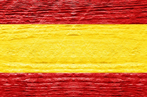Hiszpańską Flagę Drewniane Tekstury — Zdjęcie stockowe