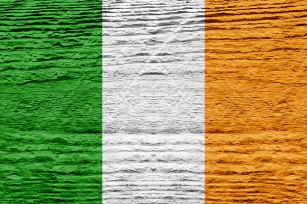 Drapeau Irlande Avec Texture Bois — Photo