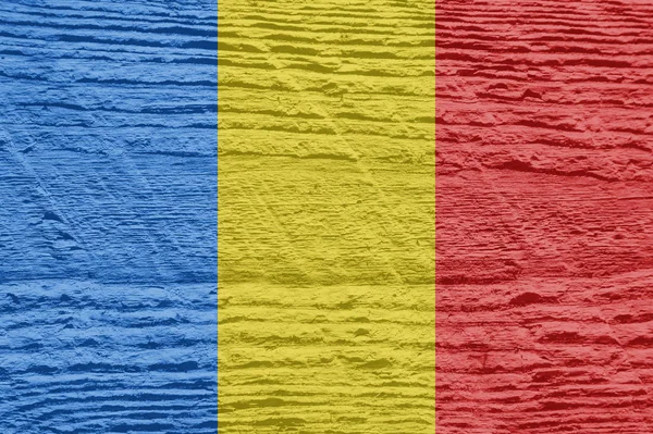 Flaga Rumunii Drewniane Tekstury — Zdjęcie stockowe