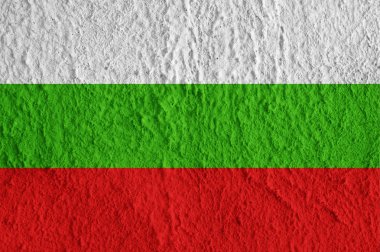 Bulgaristan bayrağı beton yüzeyi. Kurulum ve tasarım için yaratıcı duvar kağıdı.