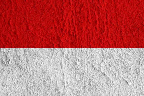 Bendera Monako pada permukaan beton. Wallpaper kreatif untuk instalasi dan desain . — Stok Foto