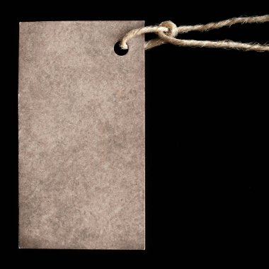 Siyah zemin, ürün r iliştirilmiş etiketi boş etiket