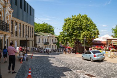 1 Haziran 2019. Andriivskyi uzviz sokak (Andriyivsky Descent) Kiev, Ukrayna.