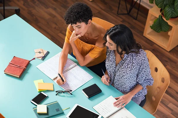 Studienfreunde lernen gemeinsam — Stockfoto