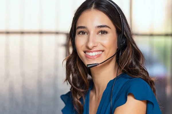 Hermoso consultor de call center — Foto de Stock