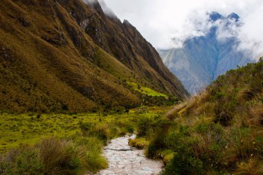Machu Picchu Inca Trail zam. Peru. Güney Amerika. Hiçbir insan.