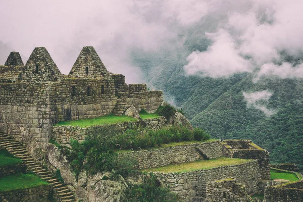 Houses, terraces, stairs and the nature surroundings. — Stock Photo, Image