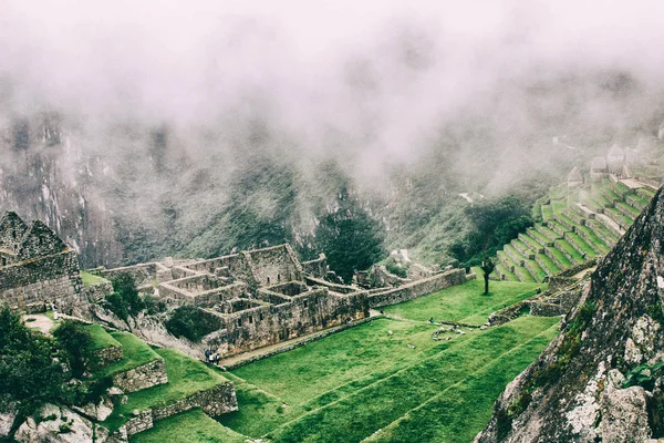 マチュピチュの霧。ペルー。ない人. — ストック写真