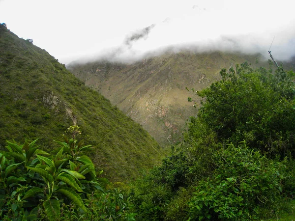 Los Andes de la selva salvaje en el Camino Inca. No hay gente . — Foto de Stock