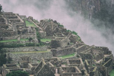 Machu Picchu antik kalıntıları. Peru. Güney Amerika. Hiçbir insan.