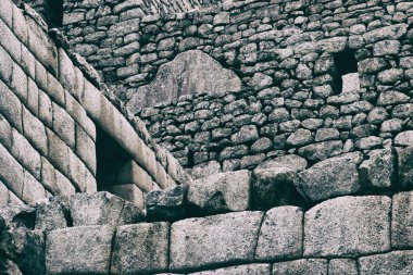 İçin Peru Machu Picchu Inca Trail boyunca taş antik Harabeleri.