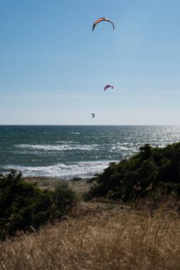 Yaz açık rüzgar spor. Kitesurf.
