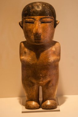 Antik Inca pişmiş toprak heykeli. Hiçbir insan.