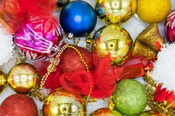 Christmas Vibrant Colorful Wallpaper Background Texture Balls Decorations Celebration Tree — Stock Photo, Image