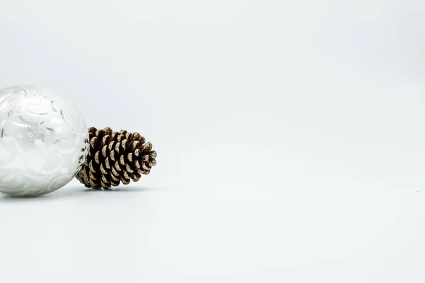 Fondo Pantalla Navidad Elegante Monocromo Decoraciones Árboles Imagen Vacaciones Con —  Fotos de Stock