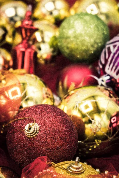 Navidad Vibrante Fondo Pantalla Colores Textura Bolas Decoraciones Para Árbol — Foto de Stock