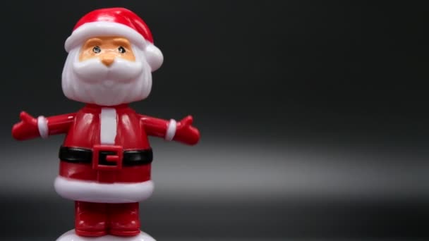 Santa Claus Bobblehead Right Copy Space Clip Footage Ready Loop — Stock Video
