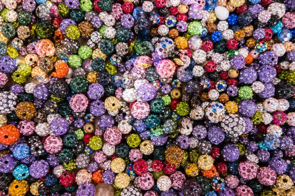 Beautiful Wallpaper Background Colorful Jewelery Beads Many Shapes Materials — Stock Photo, Image