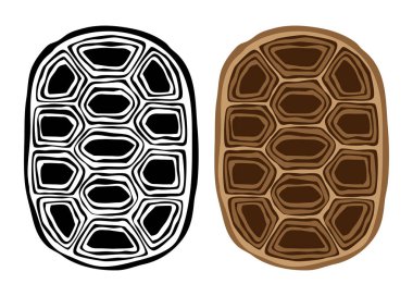 Tortoise shell or carapace turtle texture clipart