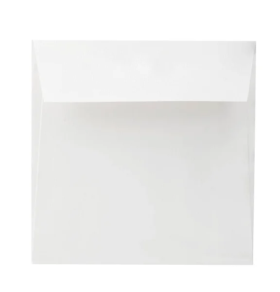 空白信封特写在白色背景上被隔离 — 图库照片
