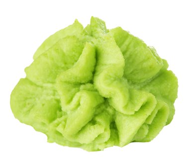 Beyaz bir arka plan üzerinde izole Wasabi yakın çekim.