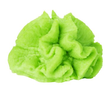 Beyaz bir arka plan üzerinde izole Wasabi yakın çekim.