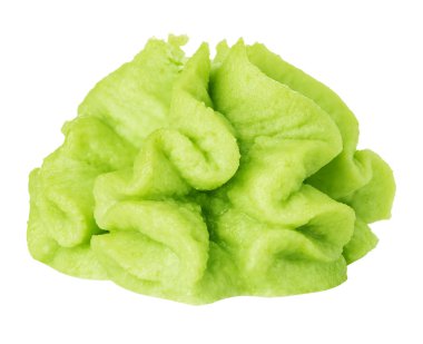 Beyaz bir arka plan üzerinde izole Wasabi yakın çekim.