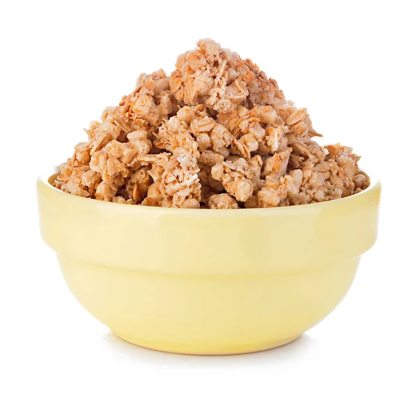 Colazione Cereali Primo Piano Isolato Sfondo Bianco — Foto Stock