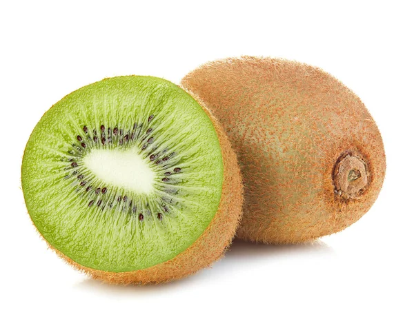 Kiwi Frutas Close Isolado Fundo Branco — Fotografia de Stock