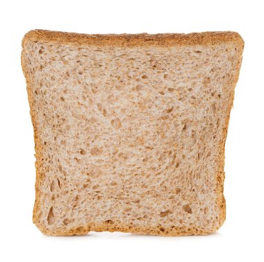 Dilimlenmiş tost ekmeği beyaz arkaplanda izole edildi.