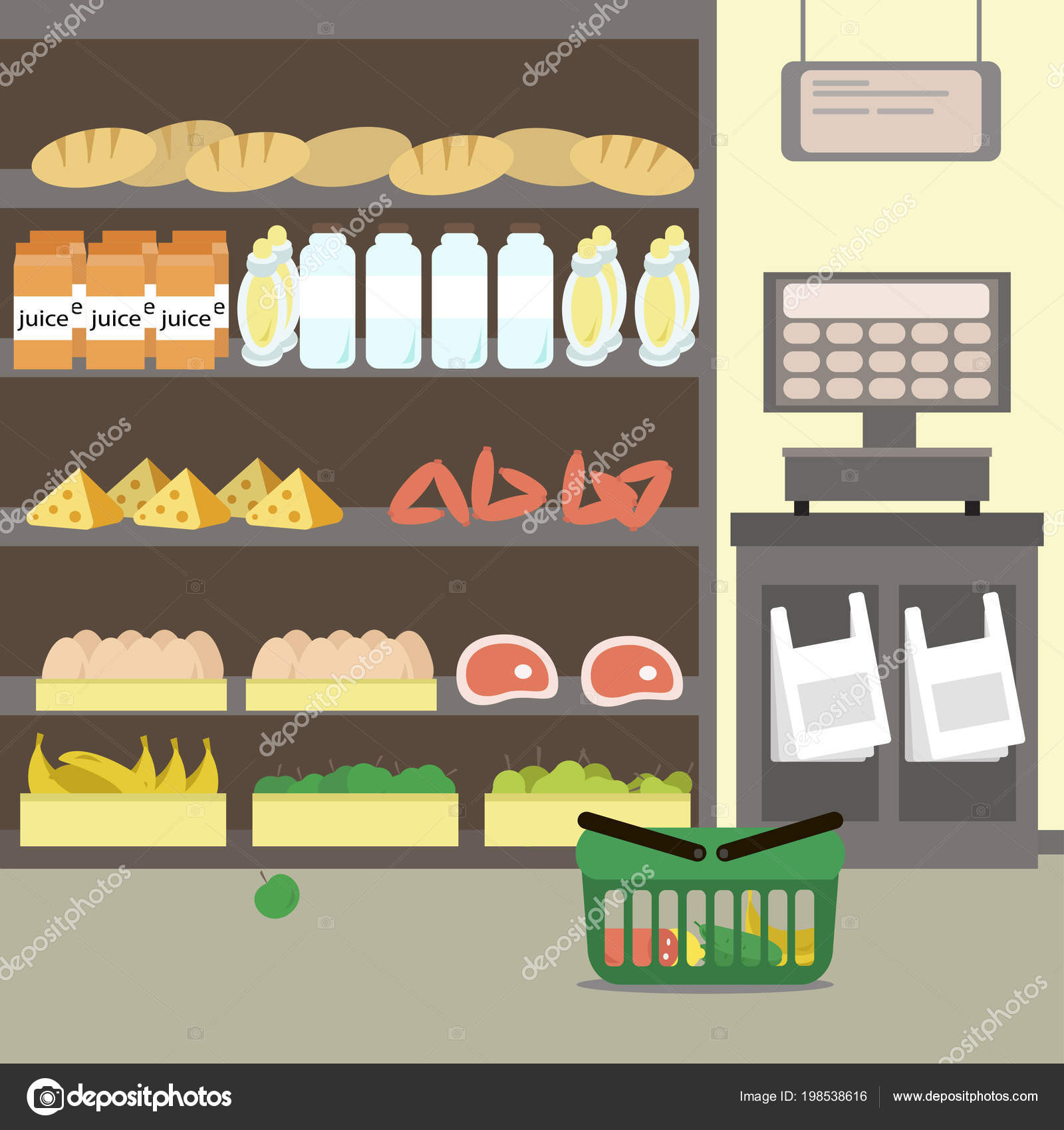 Cestas estanterías alimentación y supermercado