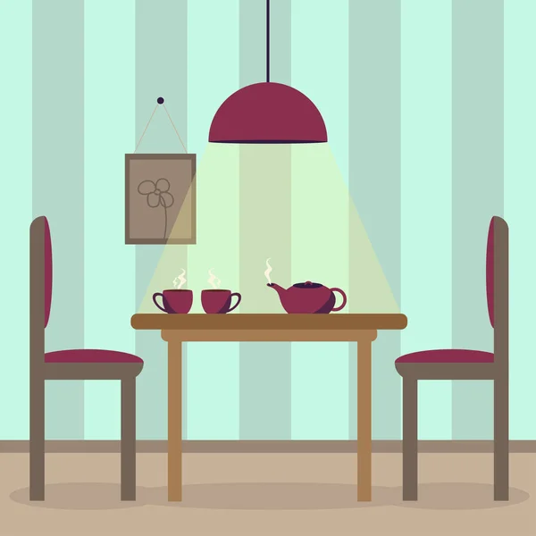 Imágenes: una comedor animada | Interior de un comedor. Ilustración de