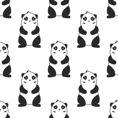 sevimli panda şablon çocuk tarzı. sorunsuz duvar kağıdı