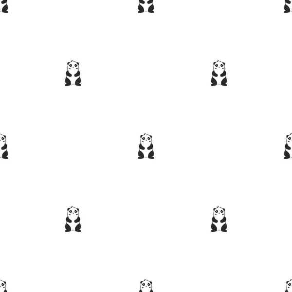 Χαριτωμένο panda μοτίβο σε παιδιά στυλ. απρόσκοπτη ταπετσαρία — Διανυσματικό Αρχείο