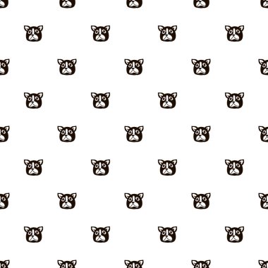 köpek sevimli yüzü desen siyah-beyaz grafik komik desen