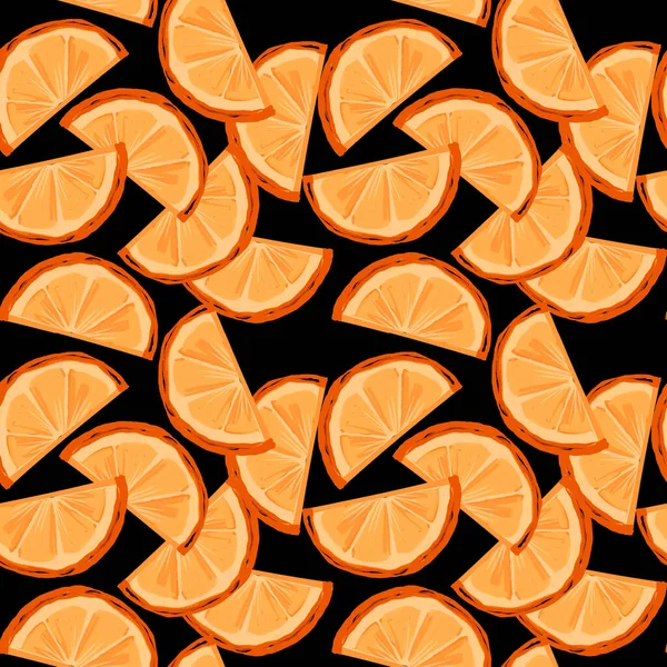 Rastr Orange Slices Pattern Perfect Textile — стоковое фото